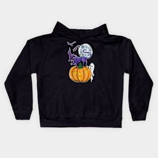 Witches Cat on a Pumpkin Kids Hoodie